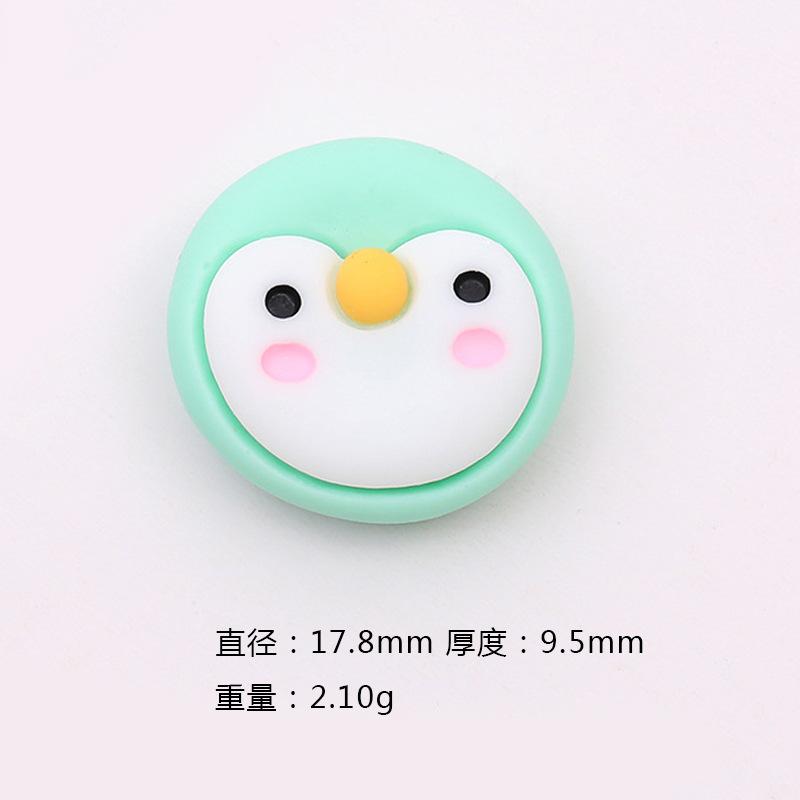 儿童发圈发夹diy手工材料 仿真动物卡通饰品贴片小熊企鹅 大象