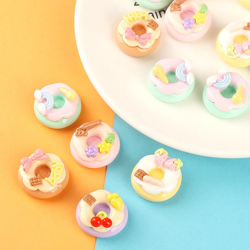 Charm donut sáng bóng DIY trang trí vỏ điện thoại (FF-517)