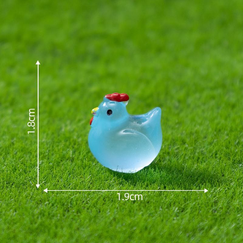 Tiểu cảnh gà con phát sáng DIY, phụ kiện tiểu cảnh mini garden resin treo bàn đáng yêu (ZC-1410)