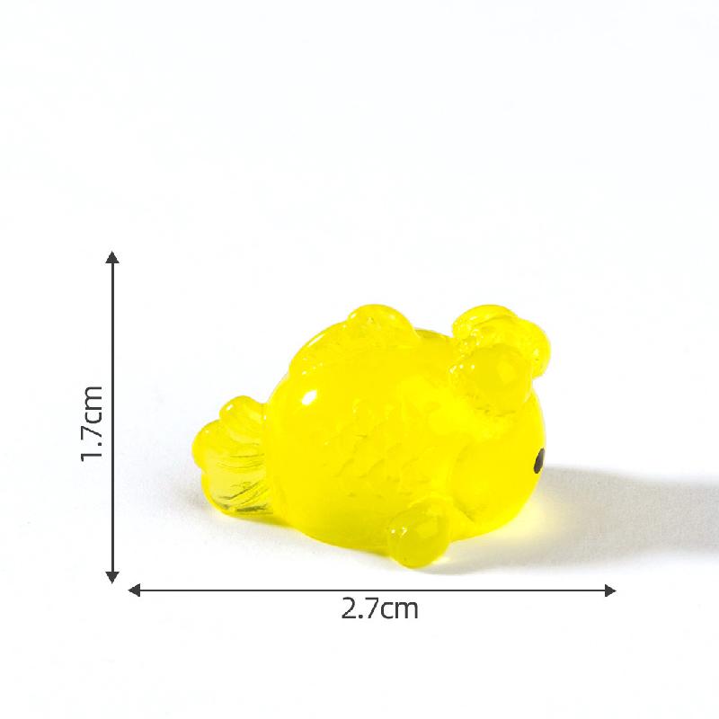 Tiểu cảnh cá vàng phát sáng DIY, phụ kiện tiểu cảnh mini fish tank treo bàn resin đáng yêu cute (ZC-1442)