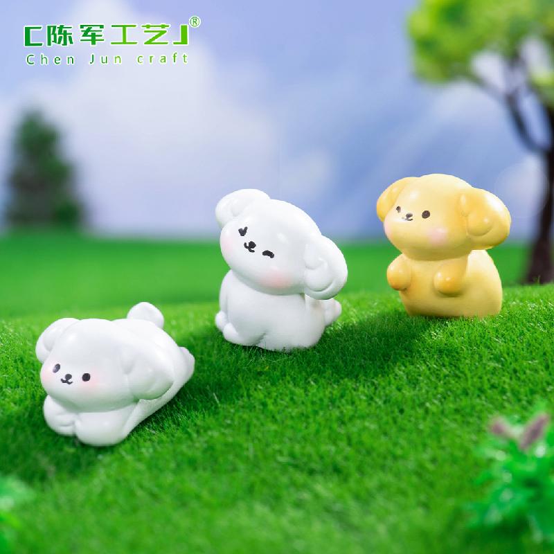 Phụ Kiện Tiểu Cảnh 微景观创意可爱小狗萌粒公仔 DIY盲袋装饰品挂配件迷你桌面小摆件