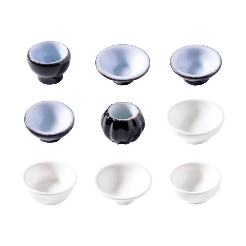 Tiểu cảnh đĩa giả đen trắng, đồ ăn DIY, phụ kiện bàn tiểu cảnh mini thu nhỏ (ZC-391)