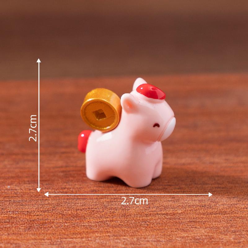 Tiểu cảnh ngựa may mắn năm mới DIY, phụ kiện tiểu cảnh mini bàn treo đáng yêu (ZC-1072)