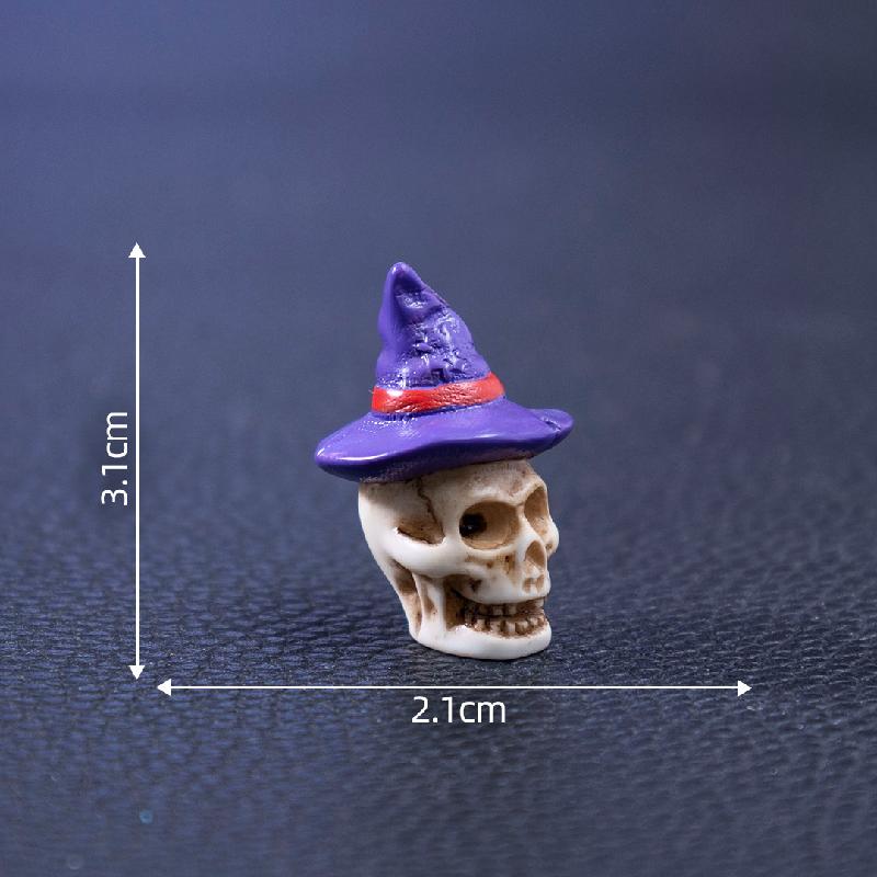 Cặp xương sọ Halloween, tiểu cảnh DIY, phụ kiện bàn mini đáng yêu (ZC-97)