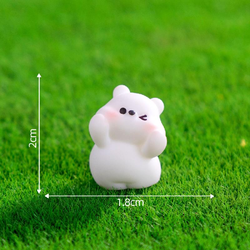 微景观创意劳动小兔子小熊房子园艺造景 DIY装饰品配件树脂小摆件