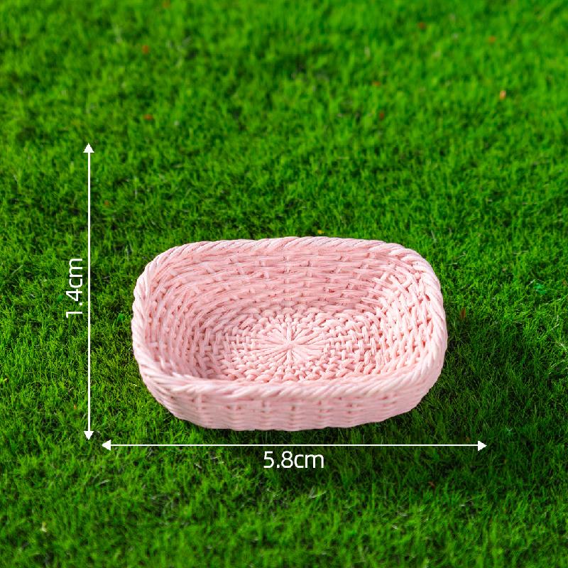 Tiểu cảnh giỏ tre giả, mô hình DIY, phụ kiện tiểu cảnh mini nhỏ xinh (ZC-684)