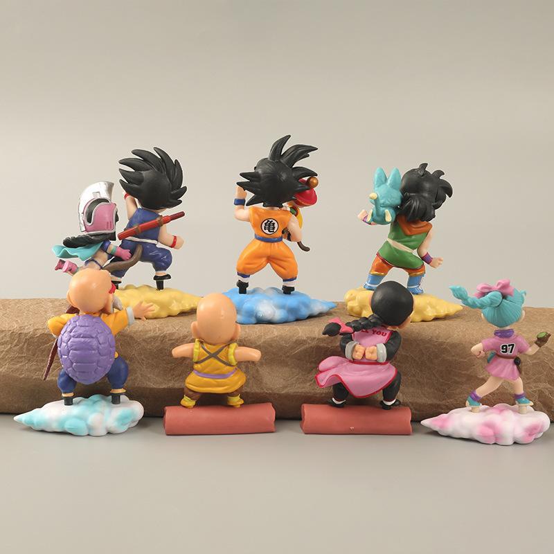 7 bức tranh tay đồ chơi của Dragon Ball: Sun Wukong, Turtle Hermit, Yamcha, Chiaotzu, Bulma, Oolong và Master Roshi. ZZ-4