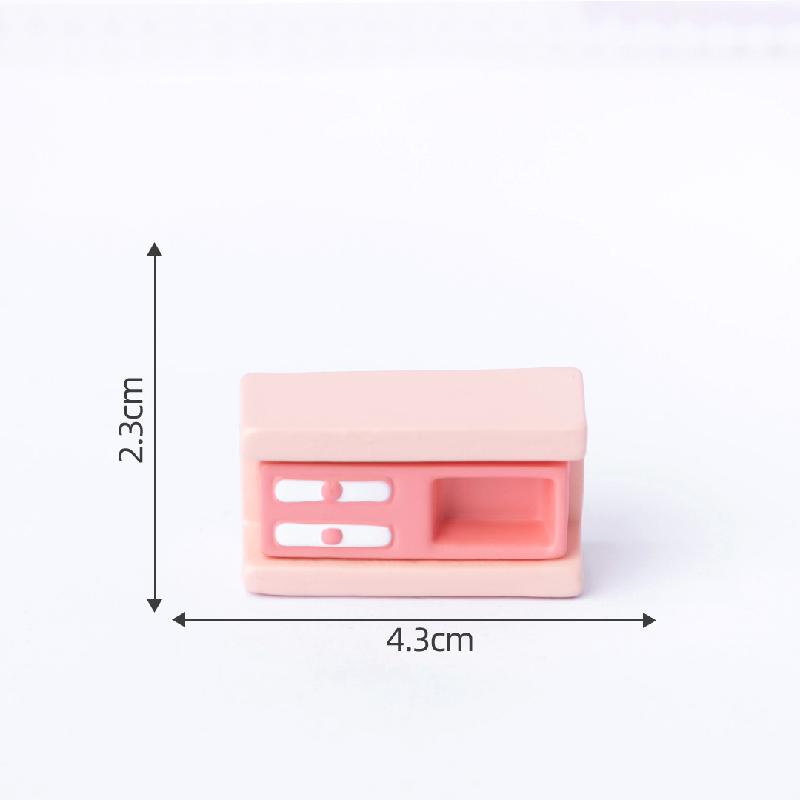 Tiểu cảnh sofa phòng khách màu hồng, búp bê DIY, phụ kiện bàn tiểu cảnh mini đáng yêu (ZC-205)