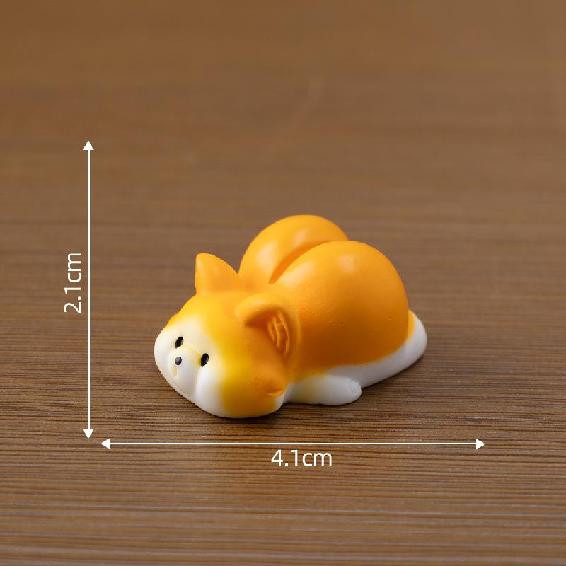 Tiểu cảnh động vật nằm dễ thương, búp bê DIY, phụ kiện bàn tiểu cảnh mini đáng yêu (ZC-242)