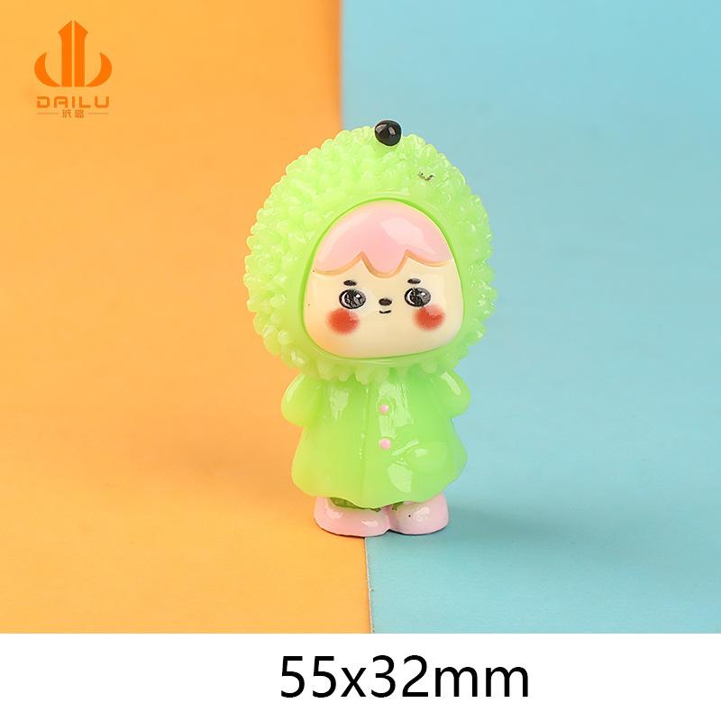 Charm bé gái mặc áo mưa DIY trang trí tiểu cảnh (FF-523)