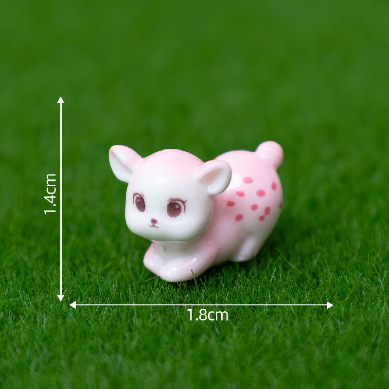 Tiểu cảnh hươu may mắn DIY, phụ kiện tiểu cảnh mini treo bàn resin đáng yêu (ZC-1076)