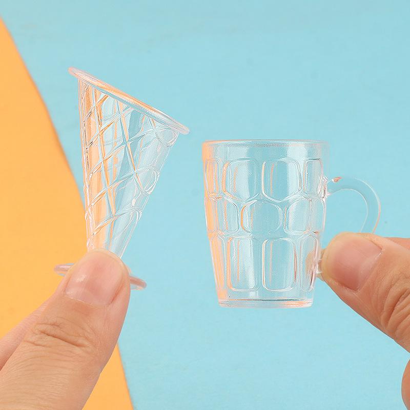 厂家直销奶油胶迷你杯超轻粘土食玩杯餐具6个一套手工diy材料