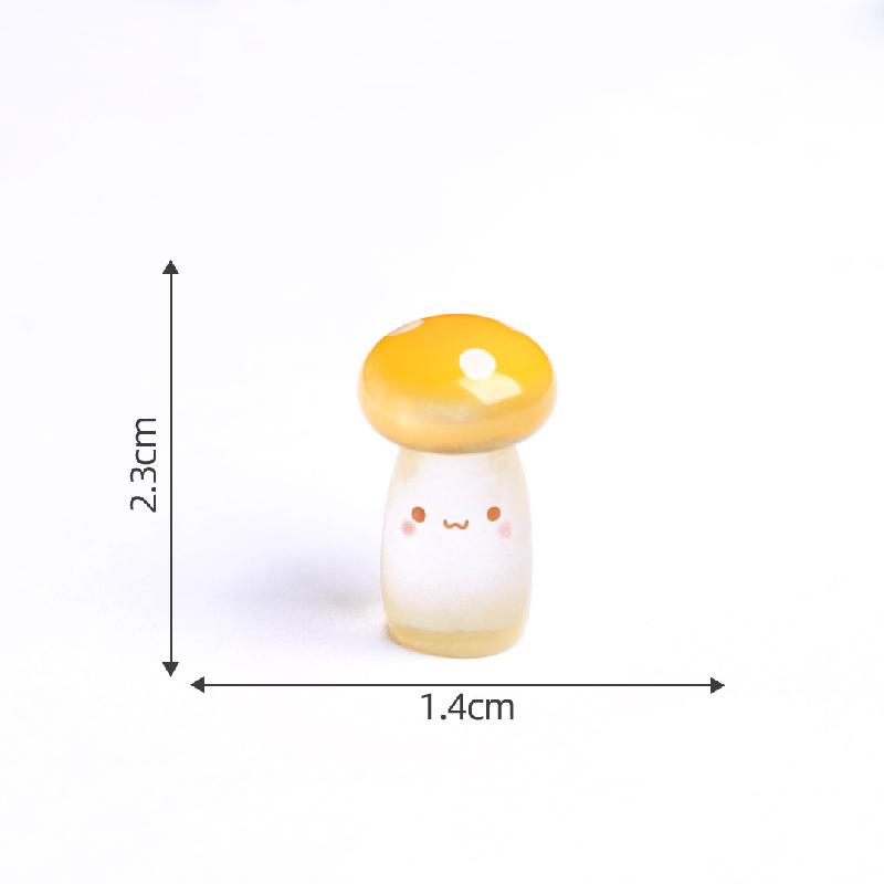 Tiểu cảnh nấm nghiêng phát sáng, rêu DIY, phụ kiện bàn tiểu cảnh mini đáng yêu (ZC-326)