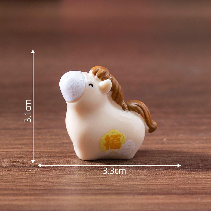 Tiểu cảnh ngựa may mắn Tết, túi lộc, búp bê DIY, phụ kiện bàn tiểu cảnh mini (ZC-729)