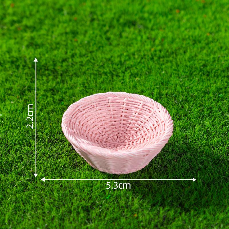 Tiểu cảnh giỏ tre giả, mô hình DIY, phụ kiện tiểu cảnh mini nhỏ xinh (ZC-684)