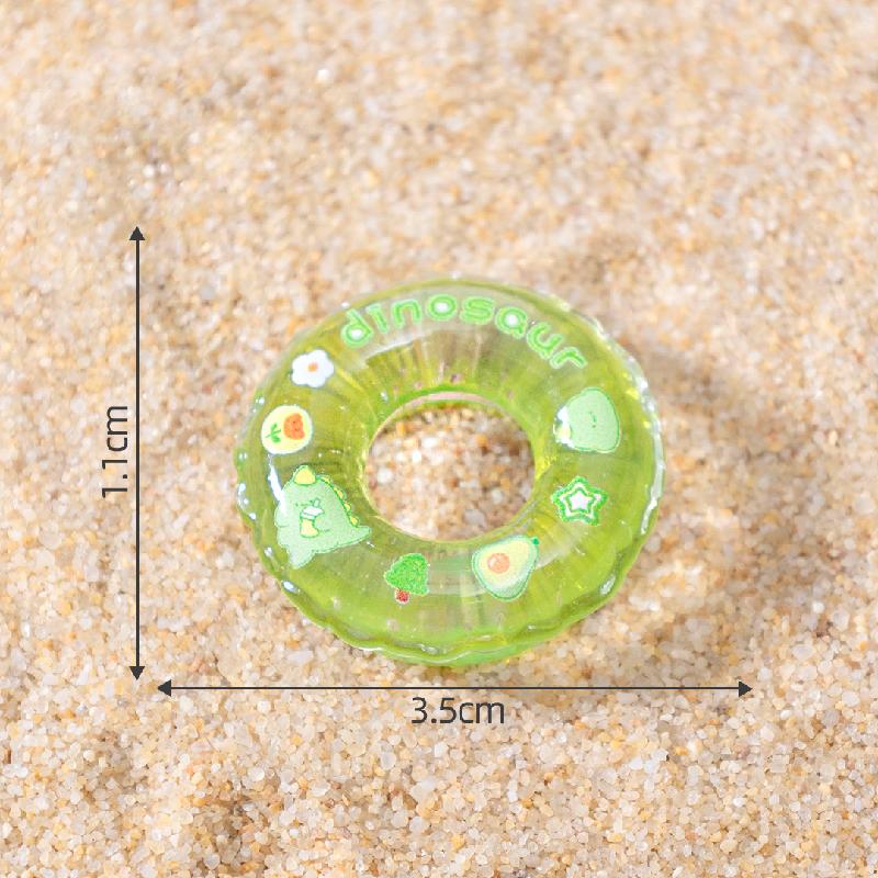 Tiểu cảnh phát sáng, vòng bơi, bãi biển, DIY, phụ kiện bàn tiểu cảnh mini dễ thương (ZC-121)
