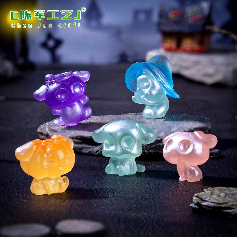 Phụ Kiện Tiểu Cảnh 跨境微景观创意夜光万圣节精灵节日造景 DIY装饰品配件迷你小摆件