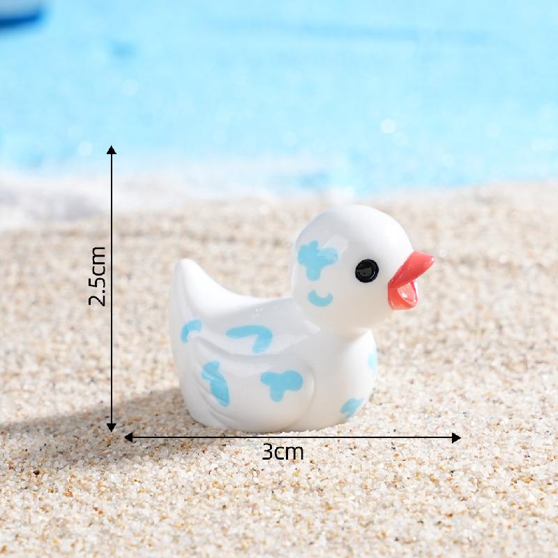 Tiểu cảnh vịt cờ sao DIY, phụ kiện tiểu cảnh mini resin garden treo bàn đáng yêu cute (ZC-1437)