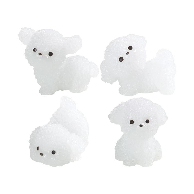 Tiểu cảnh cún lông xoăn phát sáng DIY, phụ kiện tiểu cảnh mini garden bàn đáng yêu (ZC-1140)