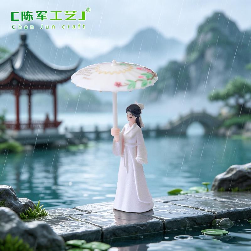 Phụ Kiện Tiểu Cảnh Cặp Đôi Che Ô Cổ Trang Mini (PK-161)