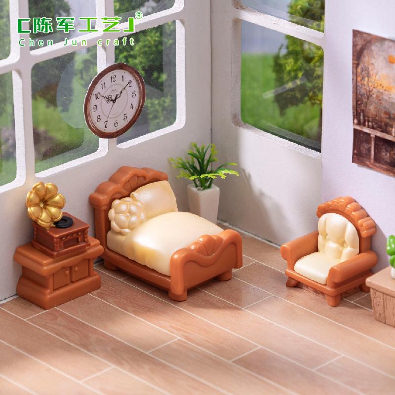 Phụ Kiện Tiểu Cảnh 微景观创意欧式家具模型娃娃屋 DIY装饰品配件迷你微缩手工小摆件