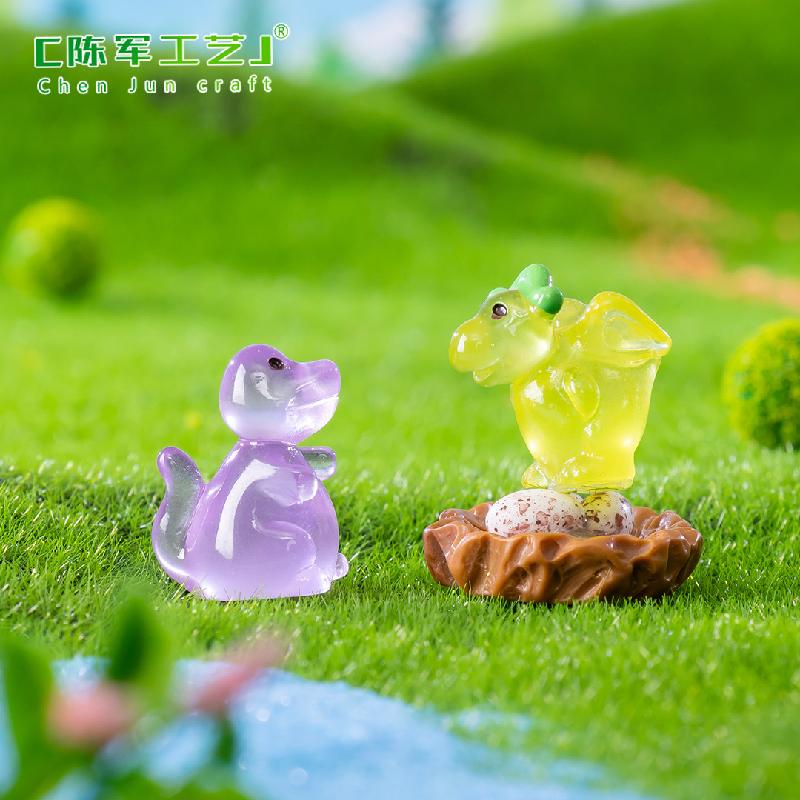 Phụ Kiện Tiểu Cảnh Tiểu cảnh khủng long phát sáng mini trang trí chậu rêu (ZC-874)