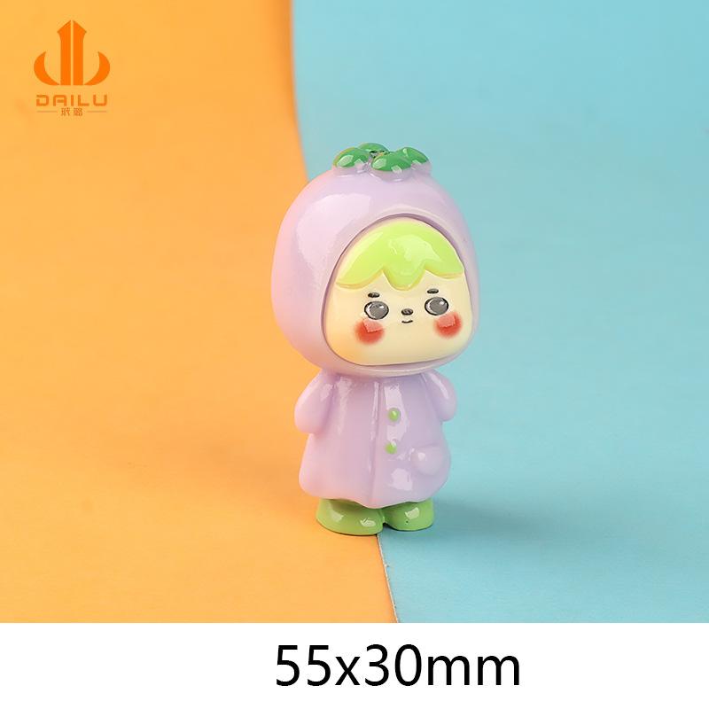 Charm bé gái mặc áo mưa DIY trang trí tiểu cảnh (FF-523)