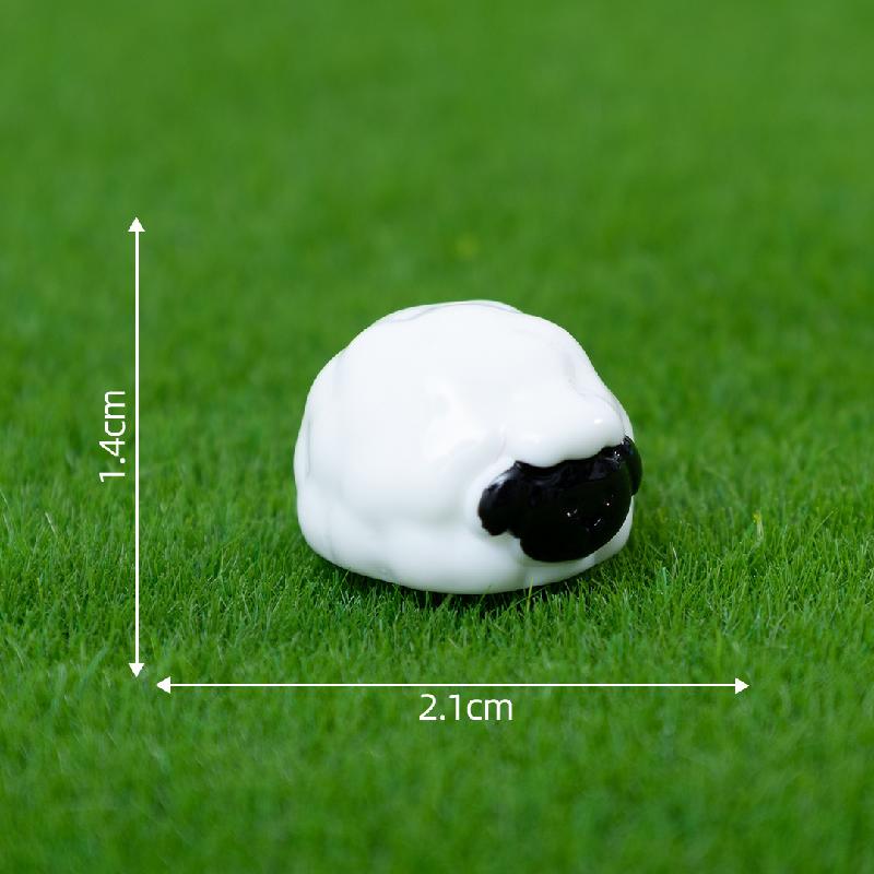 Tiểu cảnh cừu mặt đen phát sáng DIY, phụ kiện tiểu cảnh mini bàn treo garden đáng yêu (ZC-1385)