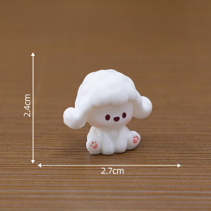 Tiểu cảnh chó poodle DIY, phụ kiện treo tiểu cảnh mini xe bàn thu nhỏ cute (ZC-879)