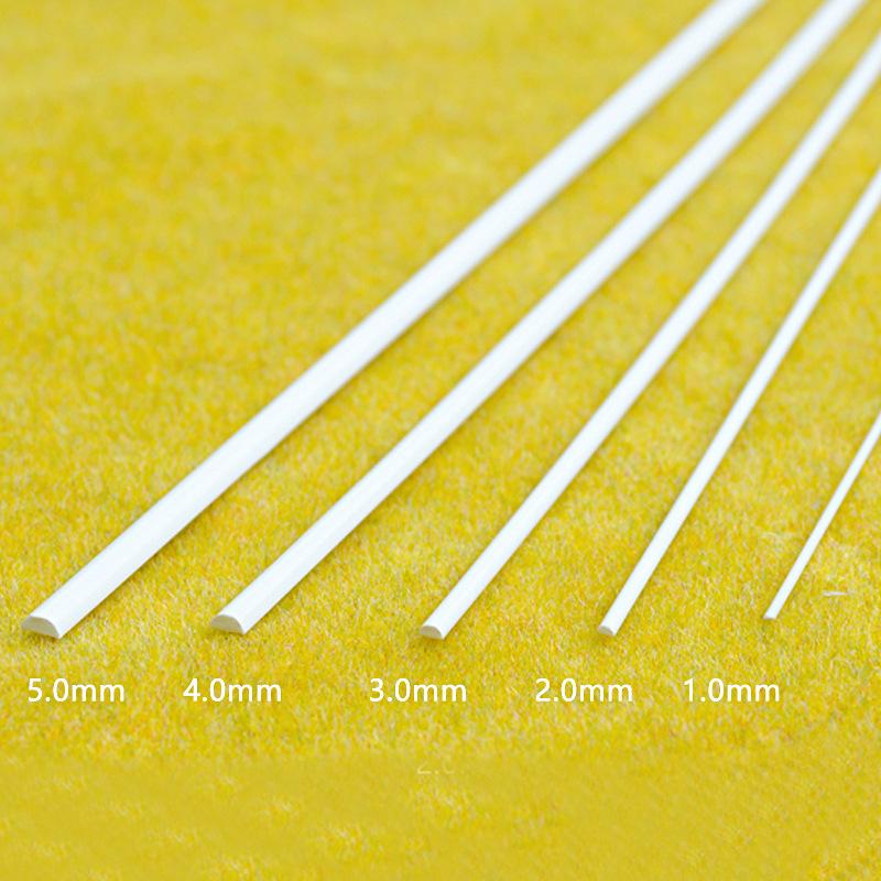 Phụ Kiện Mô Hình Thanh Nhựa ABS Chữ U Bán Nguyệt 1-5mm (MH-217)