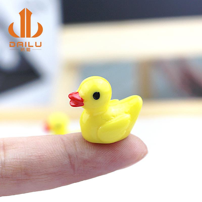 立体小黄鸭 奶油胶滴胶 手机壳文具盒 发卡 挂件diy材料 diy配件