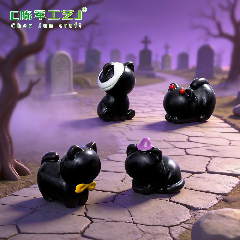 Phụ Kiện Tiểu Cảnh Mèo Không Mặt Halloween Mini (PK-211)