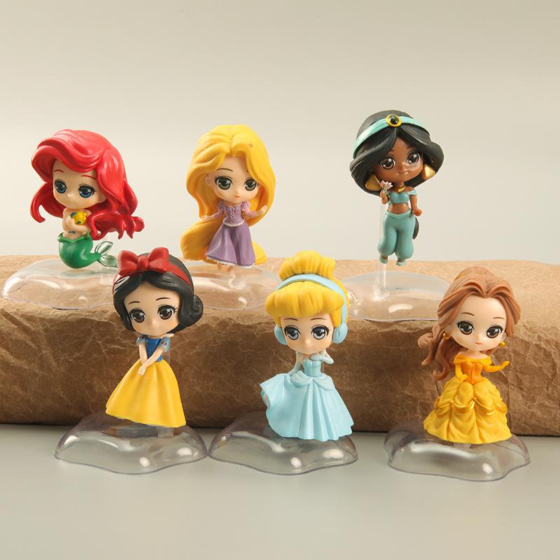 6 Mẫu, công chúa cổ tích bộ đồ chơi, hoạt hình, công chúa tuyết, công chúa cá, bộ đồ chơi. ZZ-208