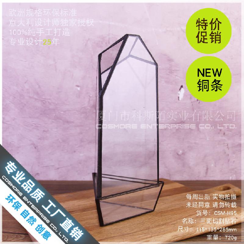 Chậu Đa Giác Bình kính tạo cảnh không đều, bình rêu DIY (DG-68)