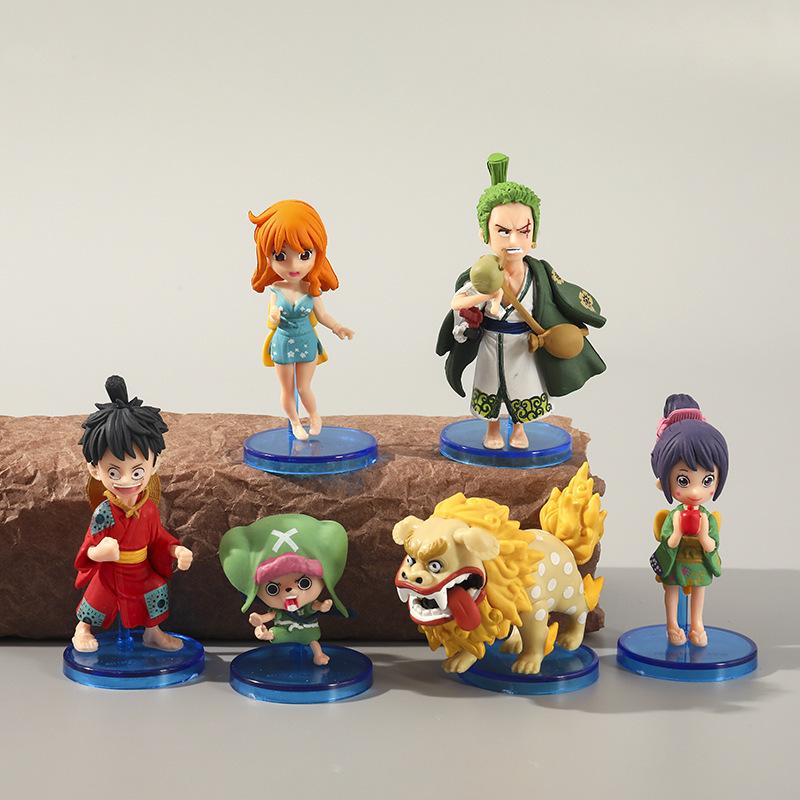 6 bức tranh tay động vật cảnh và các nhân vật Luffy, Nami, Zoro, Usopp, Sanji, Chopper. ZZ-112