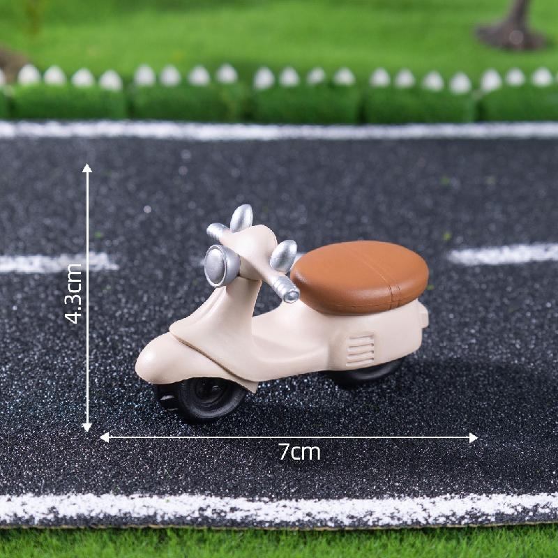 Tiểu cảnh xe máy cổ, đôi uyên ương DIY, búp bê mini, phụ kiện bàn tiểu cảnh sáng tạo (ZC-500)