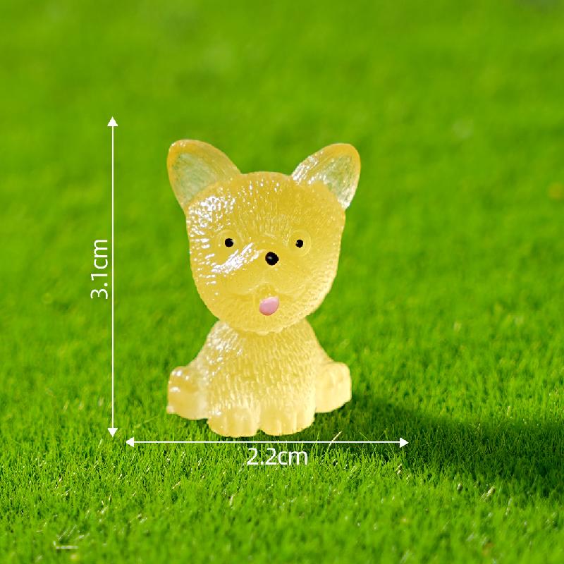 微景观创意夜光小狗园艺造景 DIY装饰品配件迷你汽车载桌面小摆件