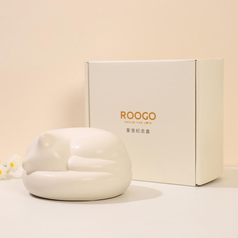 Chậu Cây Resin Hũ đựng tro cốt thú cưng bằng gốm, hũ tưởng niệm chó mèo, đồ tang lễ thú cưng (RG-2)