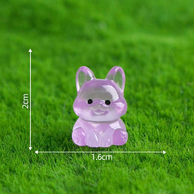 Tiểu cảnh chó Pug phát sáng DIY, phụ kiện tiểu cảnh mini bàn treo garden cute (ZC-1100)
