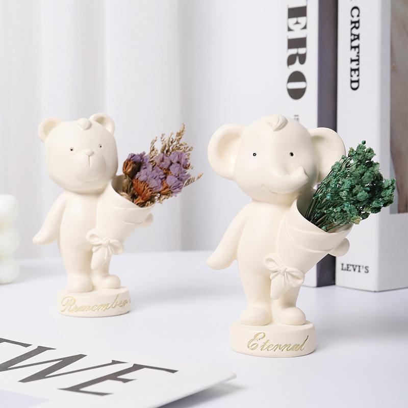 Chậu Cây Resin Tượng thiên thần tặng hoa resin phong cách Zakka, phụ kiện chậu cây, tiểu cảnh và sân vườn (RG-264)