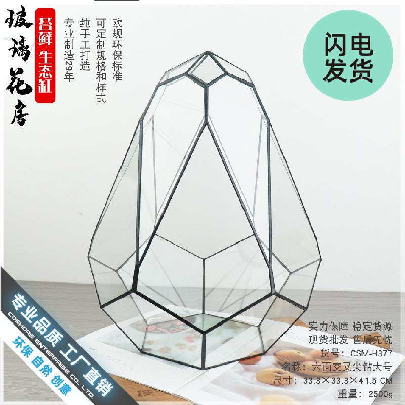 Chậu Đa Giác Bình sinh thái rêu cảnh hình học (DG-33)