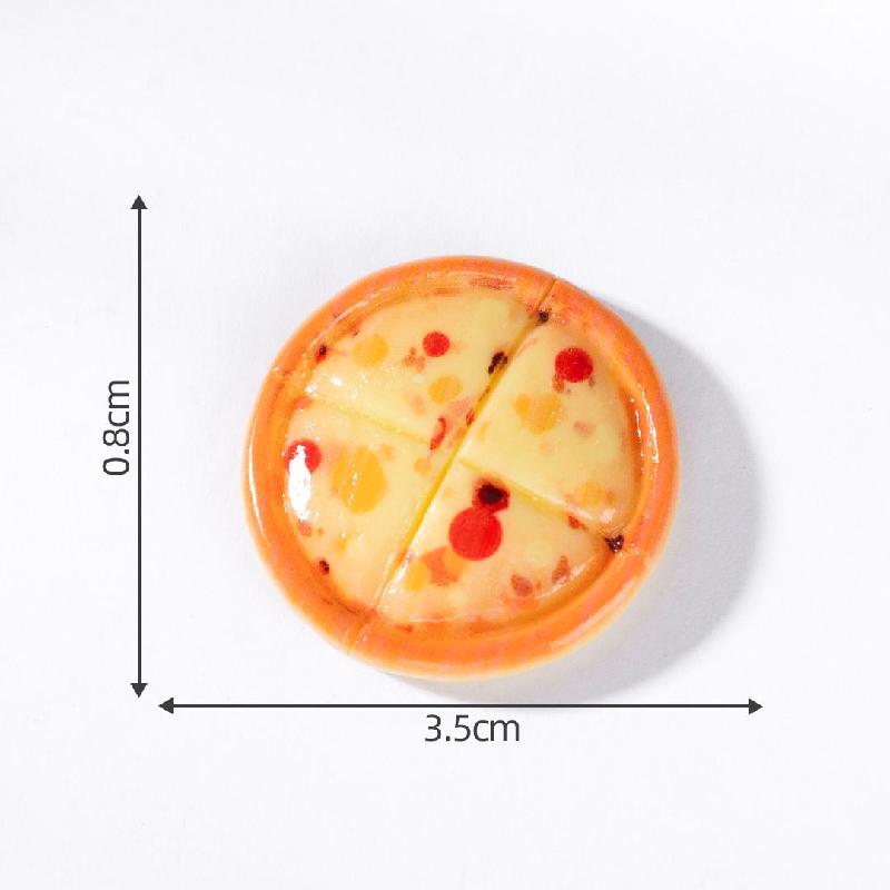 Tiểu cảnh pizza giả ăn được, cream gel kẹp tóc DIY, phụ kiện tiểu cảnh mini (ZC-608)