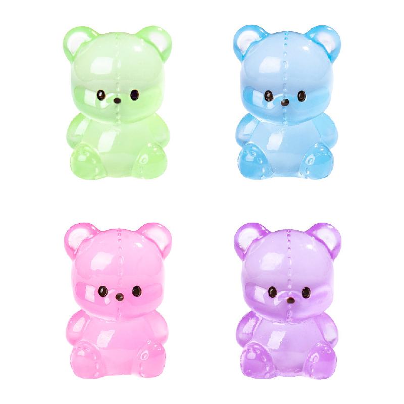 Tiểu cảnh Teddy phát sáng DIY, phụ kiện tiểu cảnh mini bàn treo đáng yêu, cute (ZC-996)