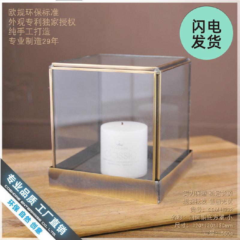 Chậu Đa Giác Chụp kính tượng Phật đế đồng chống bụi (DG-122)