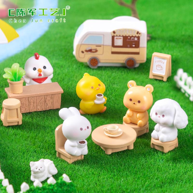 Phụ Kiện Tiểu Cảnh 苔藓微景观创意可爱小动物园艺造景DIY装饰品配件迷你桌面小摆件