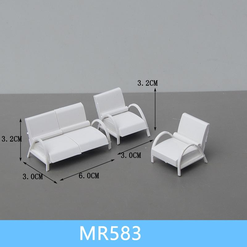 Sofa Giường Mini Mô Hình Nội Thất Tỷ Lệ 1:25 (MH-101)