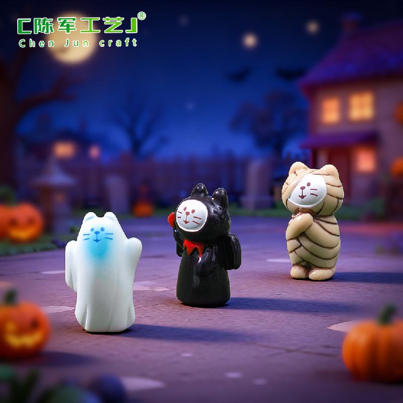 Mèo quỷ Halloween mini trang trí (PK-724)