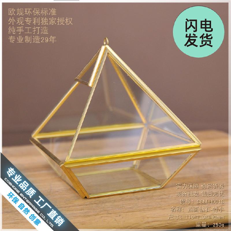Chậu Đa Giác Nhà kính kim cương mini, hộp hoa bất tử (DG-120)