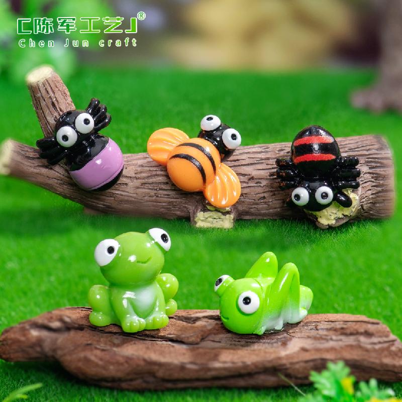 Phụ Kiện Tiểu Cảnh 微景观创意大眼昆虫青蛙蜜蜂园艺造景 DIY装饰配件迷你桌面小摆件