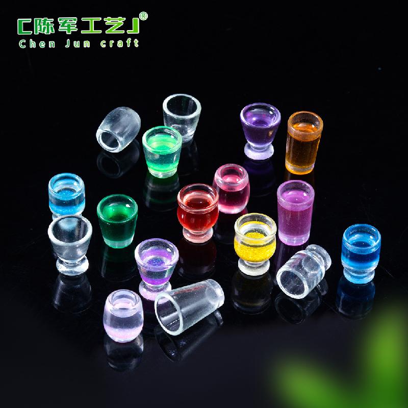 Phụ Kiện Tiểu Cảnh 微景观创意酒杯水果汁杯子仿真食玩 DIY装饰品配件微缩迷你小摆件